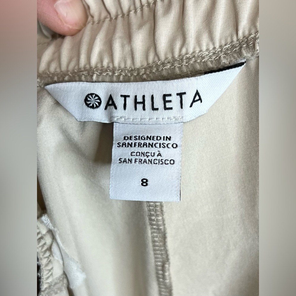 Athleta High Rise Wide Leg Cropped Endeavor Pants Activewear Casual Travel Light - Picture 8 of 10